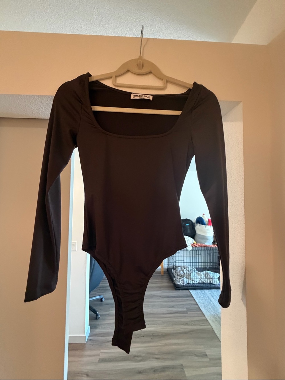 Princess Polly Brown Long-Sleeve Kids One-Piece Bodysuit